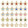 50Pcs 10 Colors Rhinestone Pendants IFIN-TA0001-53-1