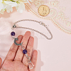 Natural Amethyst & Alloy Pendant Decorations HJEW-WH20009-03A-3