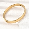 304 Stainless Steel Roman Numerals Hinged Cuff Bangles for Women SA-CBAC920-12G-2