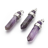Natural Amethyst Pointed Pendants G-I214-H03-2