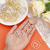 CHGCRAFT 30Pcs 3 Colors Autumn Plating Alloy Open Back Bezel Pendants FIND-CA0007-79-3