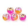 Crackle Two Tone Resin European Beads RPDL-T003-06D-1
