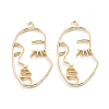 Alloy Open Back Bezel Pendants X-PALLOY-I197-12G-1