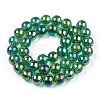 Electroplate Transparent Glass Beads Strands GLAA-T032-T4mm-AB21-2