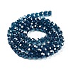 Electroplate Transparent Glass Beads Strands X-EGLA-A035-T6mm-A12-2