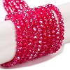Baking Electroplate Glass Beads Strands X-DGLA-A039-J4mm-B21-1