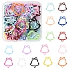 30Pcs Spray Paint Alloy Spring Gate Rings FIND-FS0004-03-1