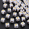 Opaque White Acrylic Beads MACR-Q242-010P-1