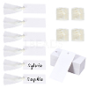 50Pcs Rectangle Blank White Paper Gift Tags CDIS-WH0021-059B-1