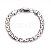 304 Stainless Steel Box Chain Necklaces and Bracelets Jewelry Sets SJEW-K029-P-4
