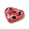 Opaque Printed Acrylic Pendants OACR-Z039-02-2