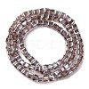 Electroplate Glass Beads Strands EGLA-H108-01A-PL03-4