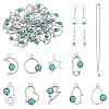 54Pcs 9 Style Alloy Resin Pendants FIND-PH0006-15-1