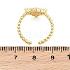 Brass Micro Pave Cubic Zirconia Cuff Open Rings CU-CBACDF6-05G-5