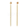 Brass Enamel Curb Chain Tassel Earrings EJEW-JE05789-01-2