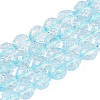 Crackle Transparent Glass Beads Strands GLAA-N068-04A-03-1