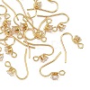 SHEGRACE Brass Pave Cubic Zirconia Earring Findings XGRQ4S645-743G-1