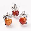 Natural Carnelian/Red Agate Pendants G-G713-D06-1