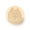 Golden Tone Wax Seal Brass Stamp Heads LS-AJEW-U008-03G-23-1
