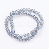 Faceted Rondelle Electroplate Glass Beads Strands for Bracelet Making X-EGLA-D020-10x8mm-59-2