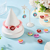 10Pcs Printed Opaque Acrylic Beads MACR-TA0002-45-6