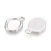 304 Stainless Steel Pendant Cabochon Settings STAS-T067-11P-2