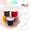 5 Rolls 5 Colors Round Nylon Twisted Cord NWIR-YW0001-07A-1