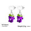 304 Stainless Steel Stud Dangle Earrings WG2FA29-07-1