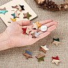 Beadthoven 18Pcs 9 Colors Resin & Walnut Wood Pendants RESI-BT0001-08-5