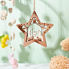 Wood Pendants FIND-WH0162-09-5