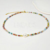Natural Freshwater Pearl & Glass Beaded Necklaces for Women AC5368-4-1