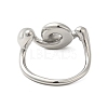 304 Stainless Steel Cuff Rings for Women RJEW-U013-09P-3