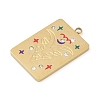 304 Stainless Steel Rhinestones Pendants STAS-D306-01G-J-2