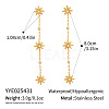304 Stainless Steel Tassel Stud Earrings GP9116-2-1