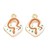 Printed Brass Pendants KK-CBA42CA-04G-04-1