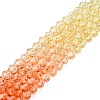 Gradient Color Baking Paint Glass Bead Strands X1-DGLA-A039-T4mm-A014-4