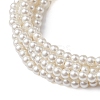 Adjustable Acrylic Imitation Pearl Braided Bead Bracelets for Women BJEW-JB10662-3