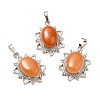 Natural Red Aventurine Pendants G-B033-03P-18-1