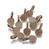 Tibetan Style Alloy Glue On Flat Pad Pendant Bails TIBEP-1124-AB-FF-2