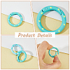 20Pcs 10 Colors Zinc Alloy Spring Gate Rings FIND-HY0002-97-4