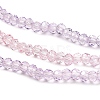 Transparent Painted Glass Beads Strands X-DGLA-A034-T1mm-A05-4