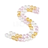 Electroplate Transparent Glass Beads Strands GL-CBADAFE-01A-2