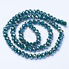 Electroplate Glass Beads Strands EGLA-A034-P6mm-B10-2