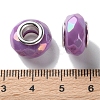 Opaque Brass Cores Acrylic European Beads OACR-M024-03P-02-3