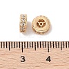 Brass Micro Pave Clear Cubic Zirconia Beads KK-B100-055B-G-3