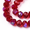 Electroplate Glass Beads Strands EGLA-A034-T1mm-L20-3