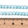 Anti-Tarnish Electroplate Rondelle Glass Beads Strands LS-EGLA-T021-4mm-17-08-4