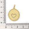 Rack Plating Brass Micro Pave Clear Cubic Zirconia Pendants KK-K377-22G-3