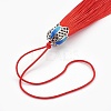 Polyester Tassel Pendant Decorations HJEW-WH0003-A02-AS-2