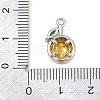 Brass Pave Colorful Cubic Zirconia Pendants CU-CBAFB7D-03A-P-3